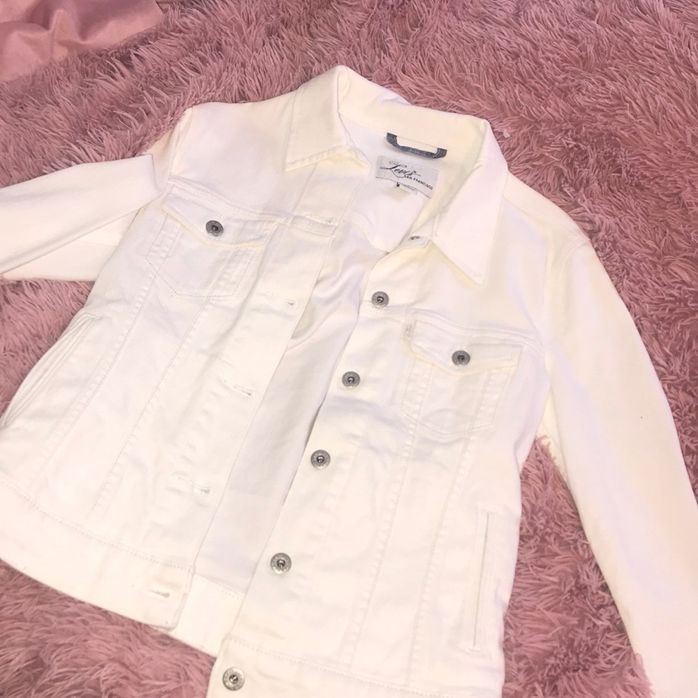 White jean jacket